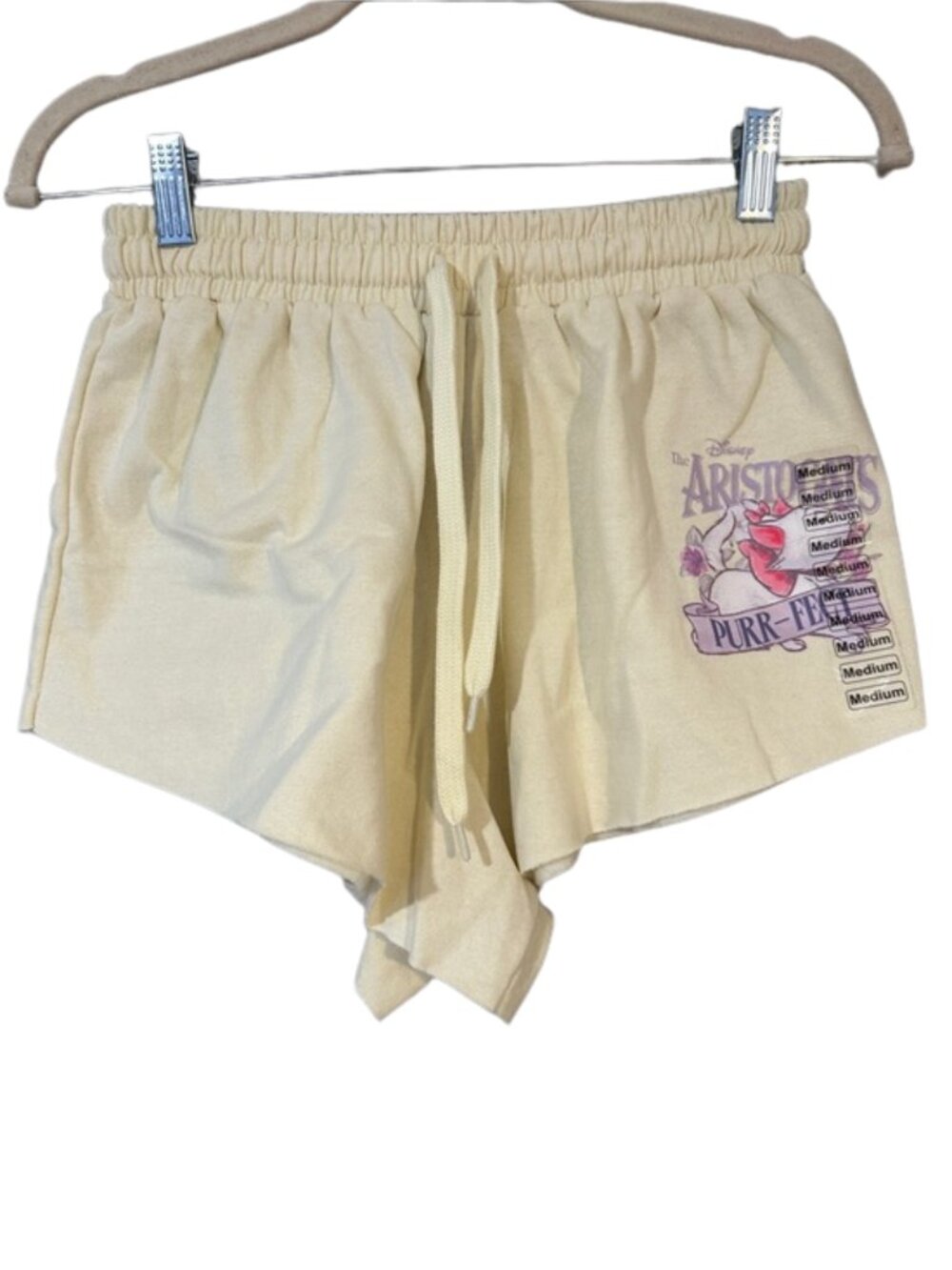 NWT Disney Aristocats Lounge Shorts Women’s Medium Purr-Fect Pajama Yellow